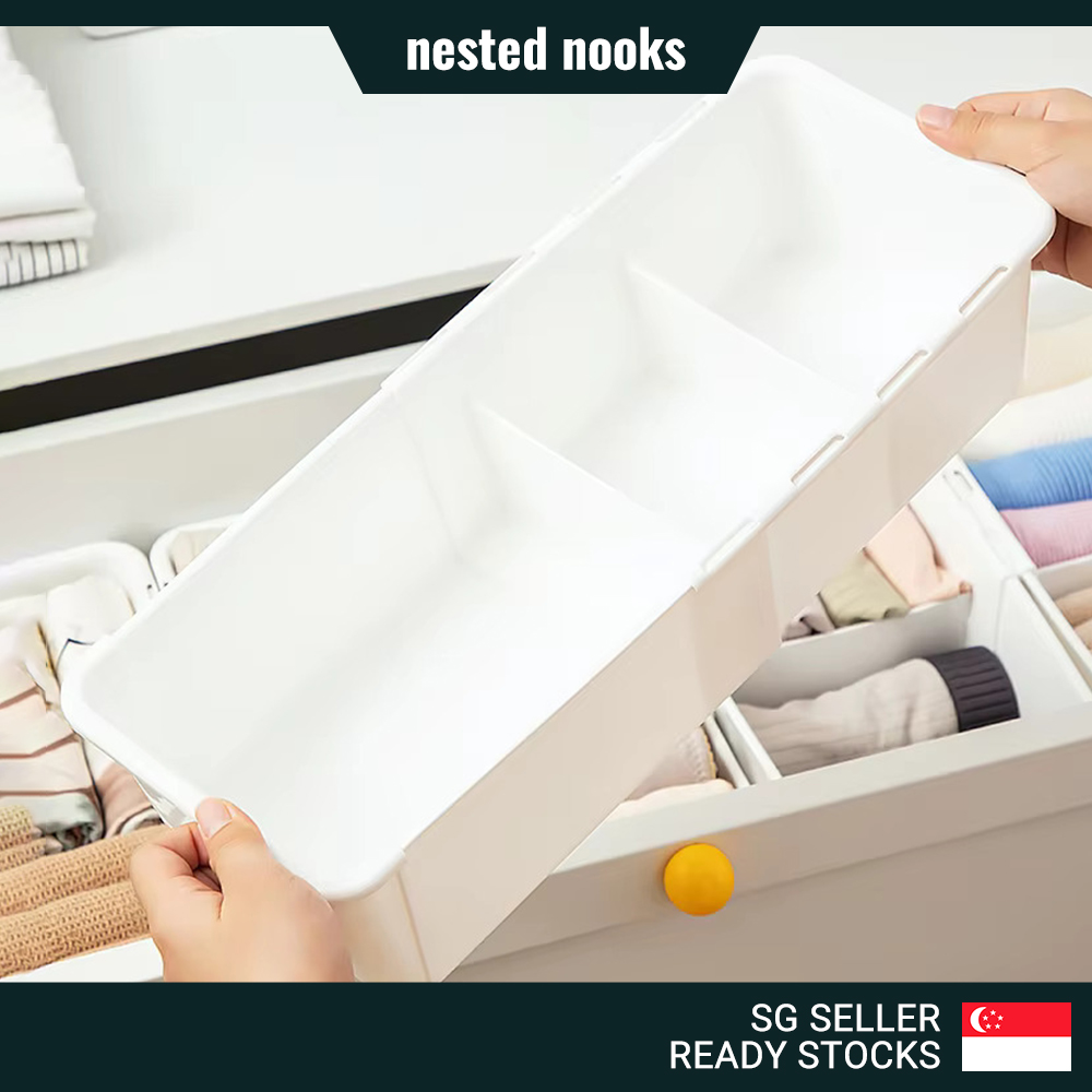 Extendable Storage Container with 2 Removable Dividers for Drawers ...