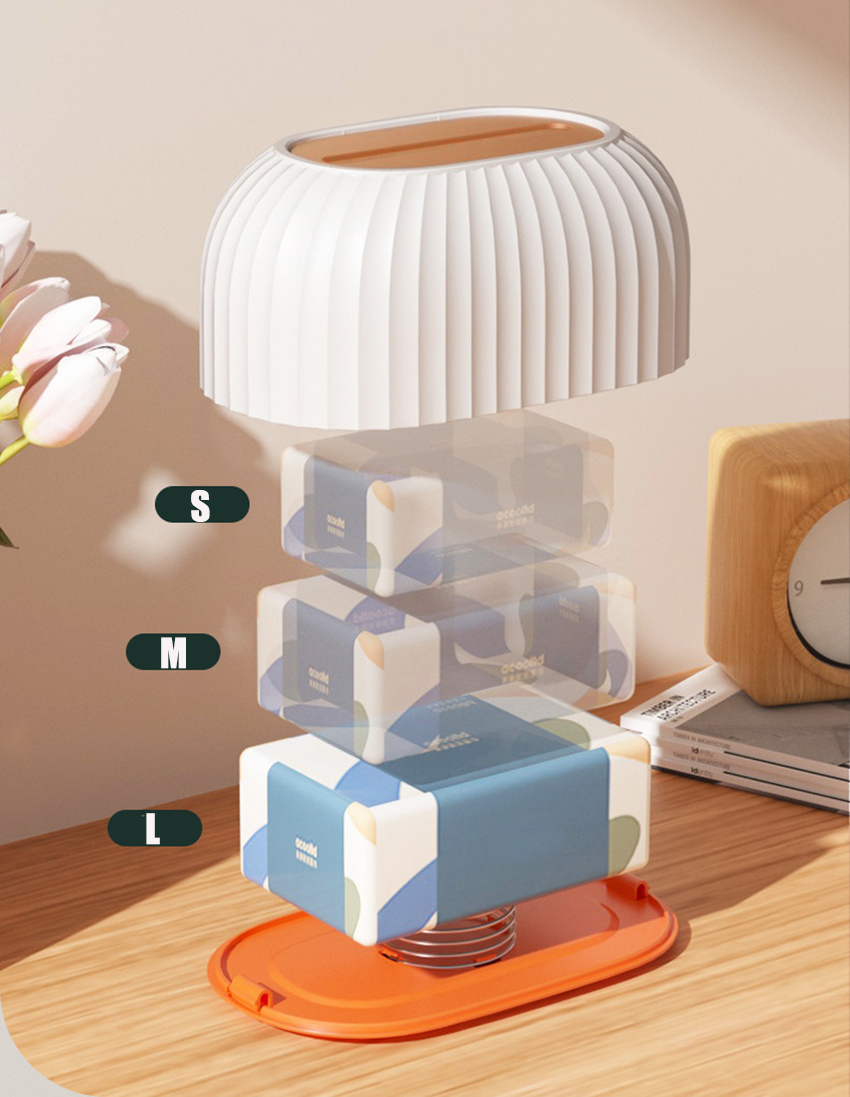 Tissue Box,Napkin Pumping Paper Case Dispenser,Spring Lift Bottom ...