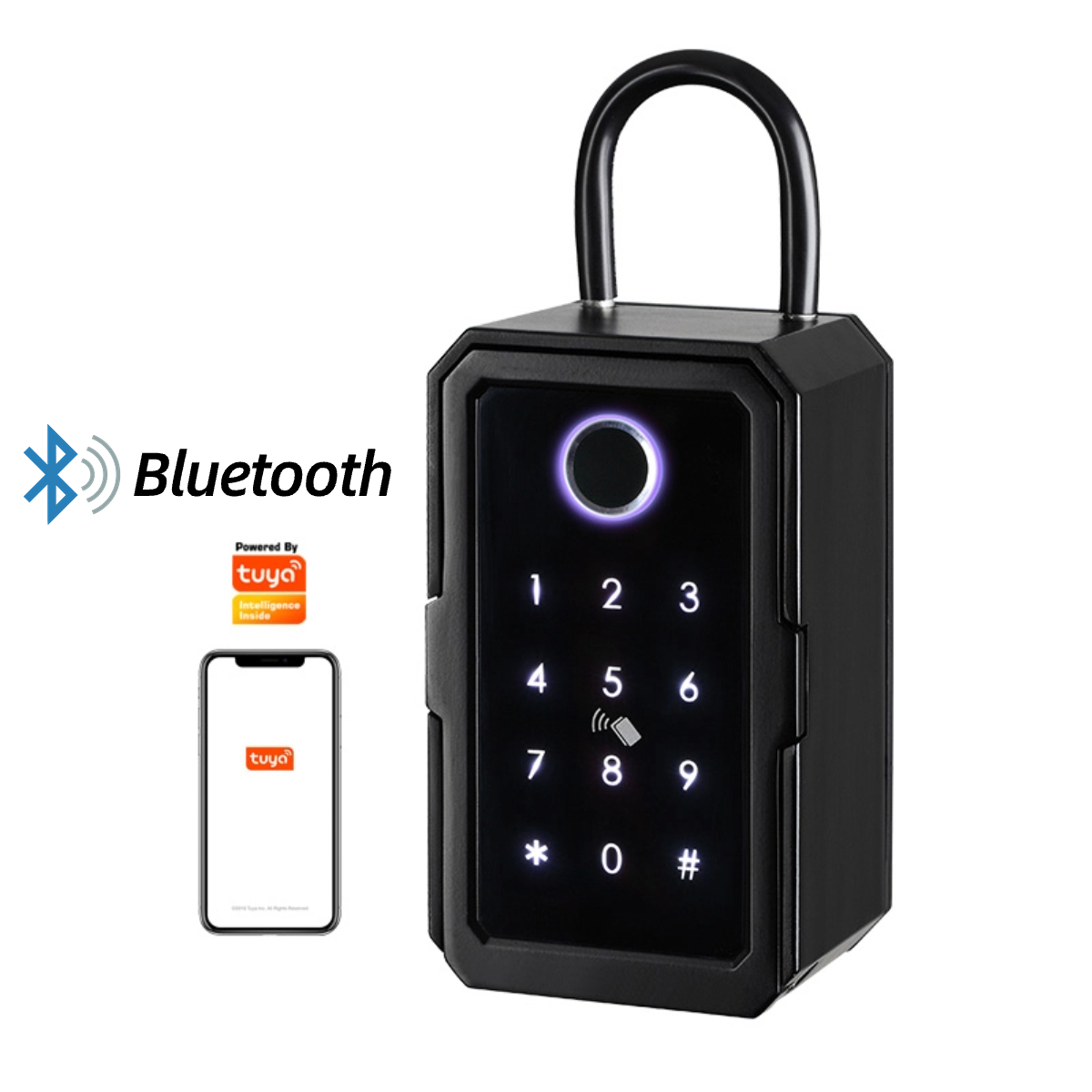 Key Storage Box Fingerprint Password App Tuya Security Boxes Lock Boxes ...