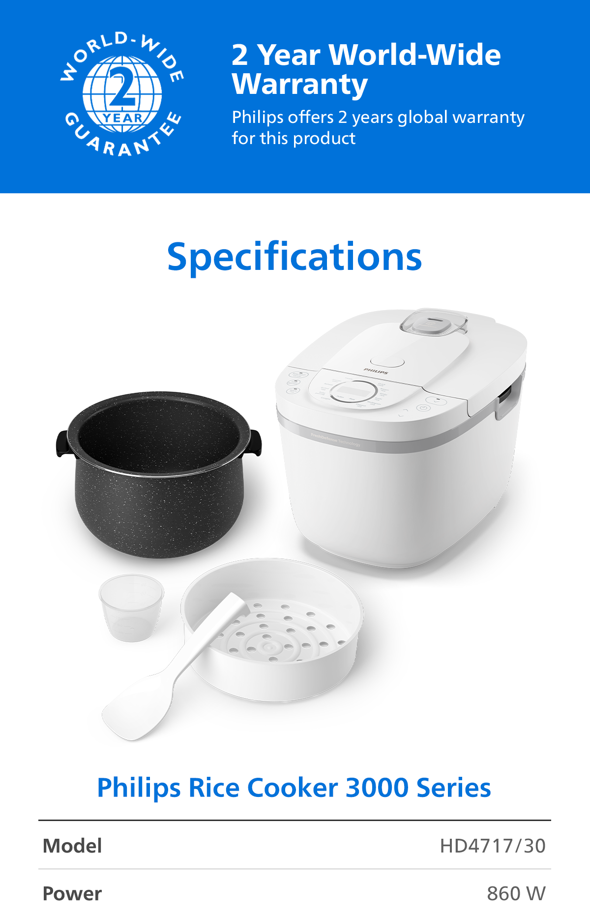 Philips HD4717/30 | Spherical Pot Digital Rice Cooker | 1.8L ...
