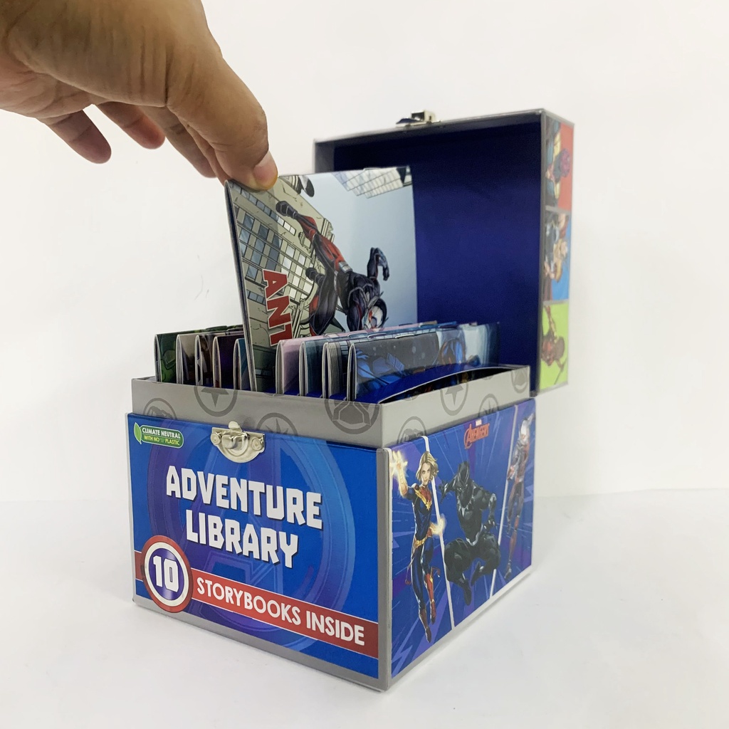 Marvel Avengers My Little Adventure Library Book Gift Set Box With 10 ...