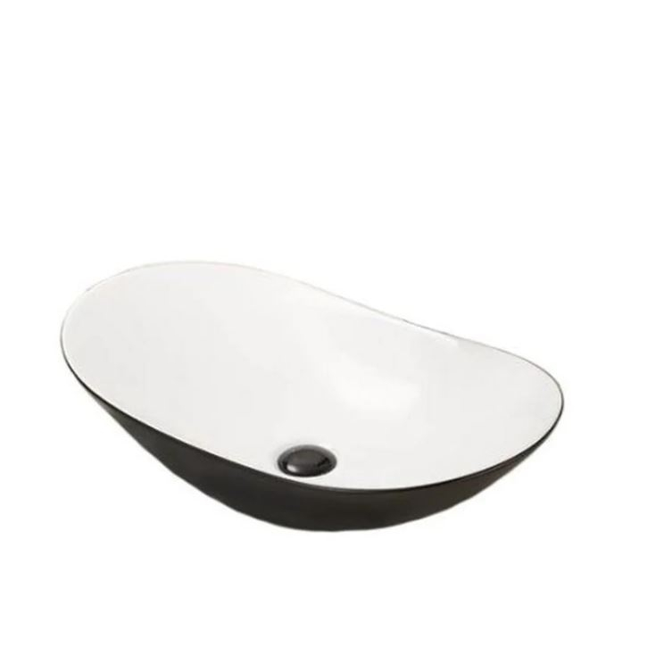 BARON A478 BATHROOM WHITE BLACK TOP MOUNT WASH BASIN | EXPRESS FREE ...