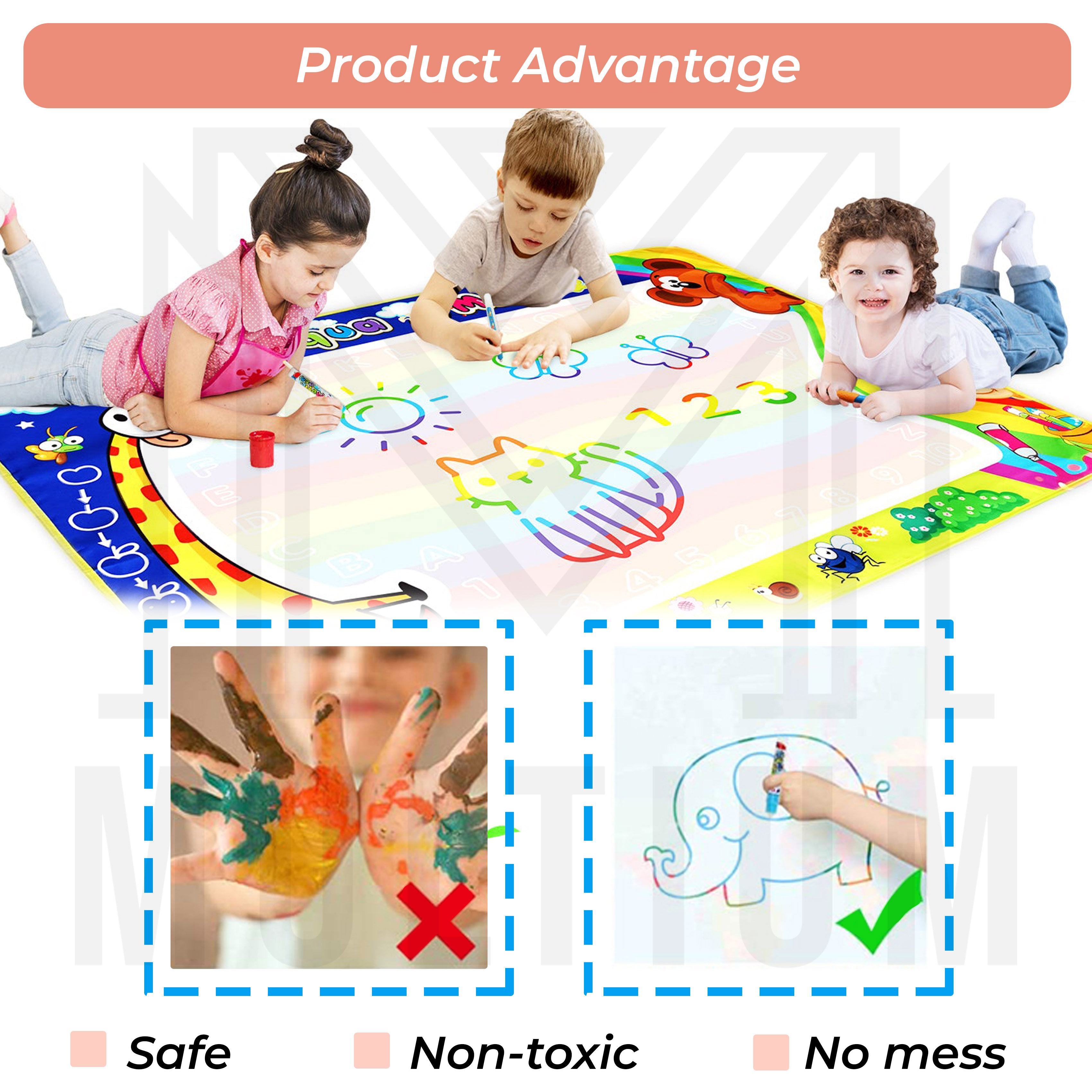 70003 Kid Water Drawing Mat| Doodle Mat| Painting Mat| water Mat| Gifts ...
