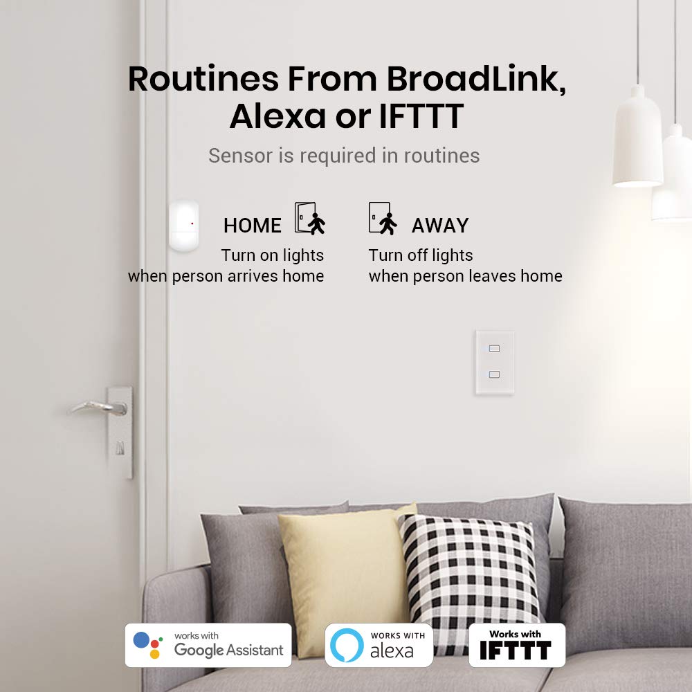 Broadlink Smart Touch Switch TC3, Wireless RF 433 Light Wall Switch ...