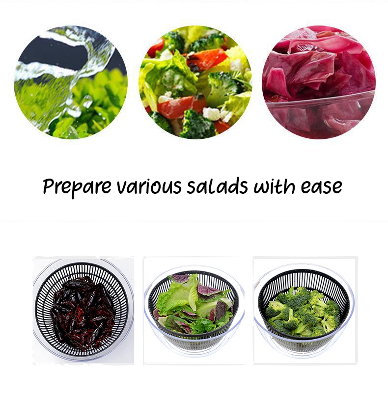 [SG Stock] 5L New Improved and with Thicker Walls | 4-in-1 Salad ...