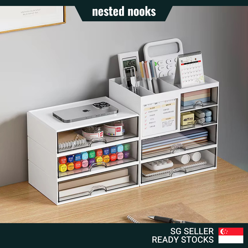 Stackable Pen Pencil Stationery Holder Office Desktop Organizer Storage ...