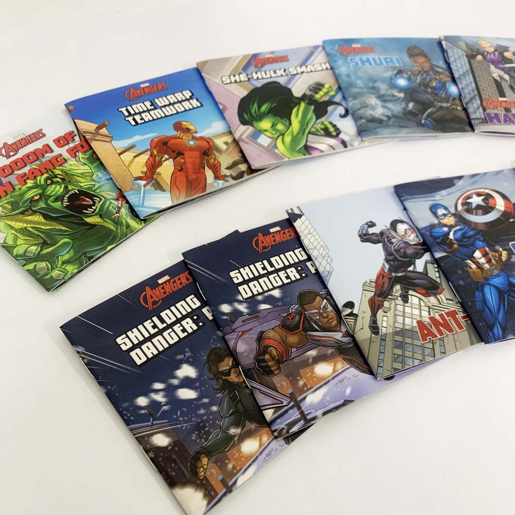Marvel Avengers My Little Adventure Library Book Gift Set Box With 10 ...