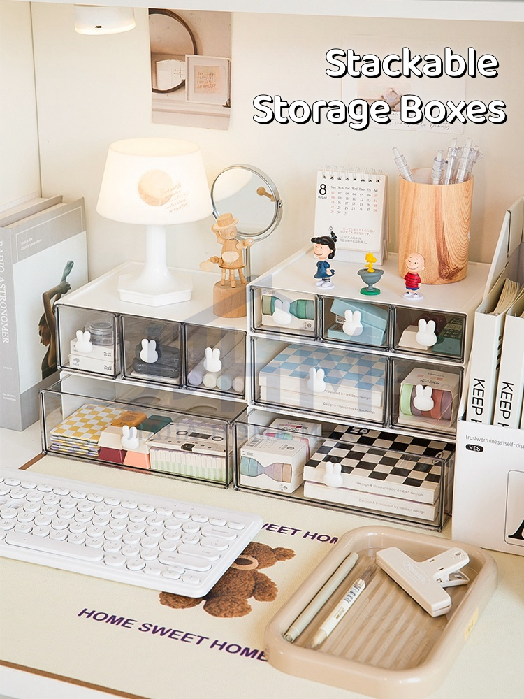 SG Stackable Drawer Pencil Stationery Organizer Desk Pen Holder ...
