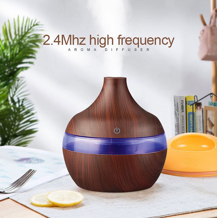 BUNDLE Wood Grain Ultrasonic Diffuser PLUS 250ml Fragrance Oil ...
