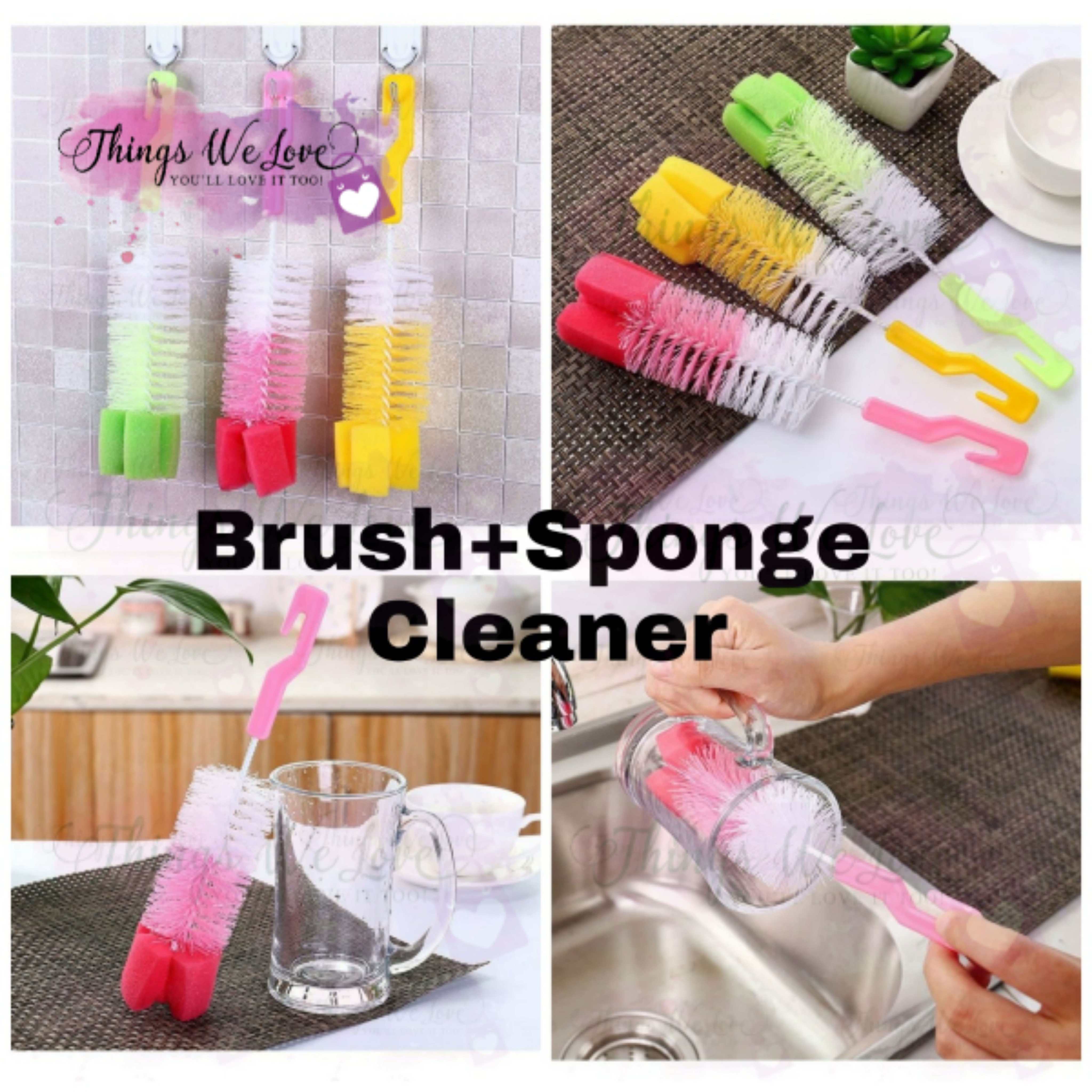 [SG SELLER] [FREE SHIPPING] Baby Slim Straw Brush Cleaner Sponge Teat ...