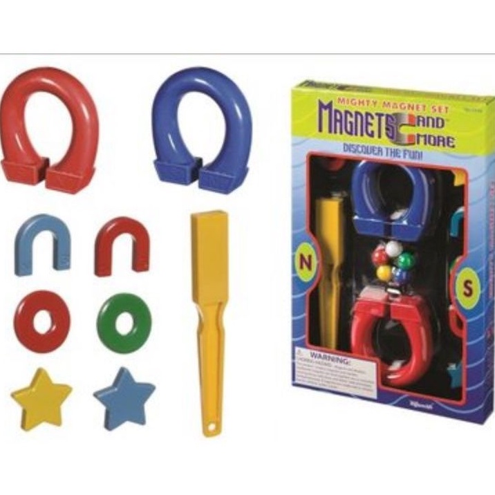 Toysmith Mighty Magnet Set - Mini Horseshoes Magnetic Wand Round Ball ...