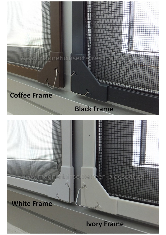 DIY Magnetic Mosquito Fly Insect Screen Kit Ivory Coffee Green frame ...