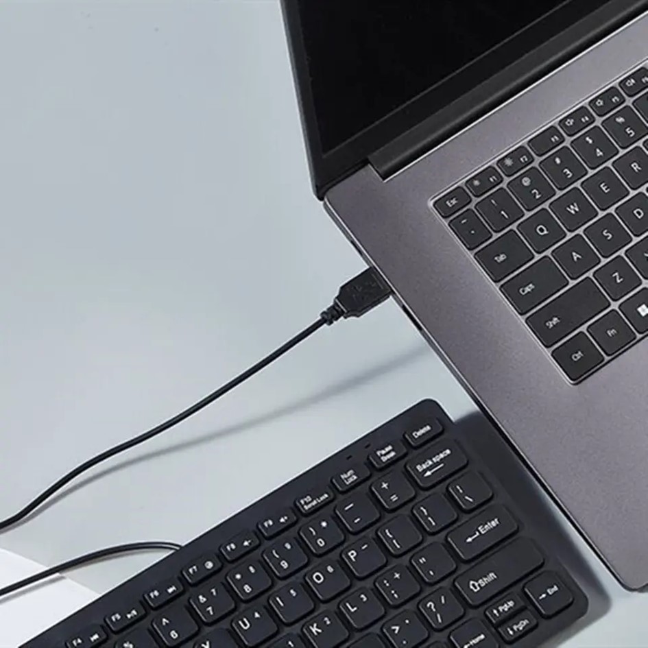 Mini Keyboard Ultra thin USB wired Black / White ( K-1000 ) | Shopee ...
