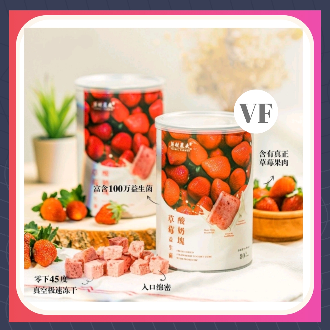 Herbal Farmer Freeze Dried Strawberry Wholefruit 60g & Strawberry ...