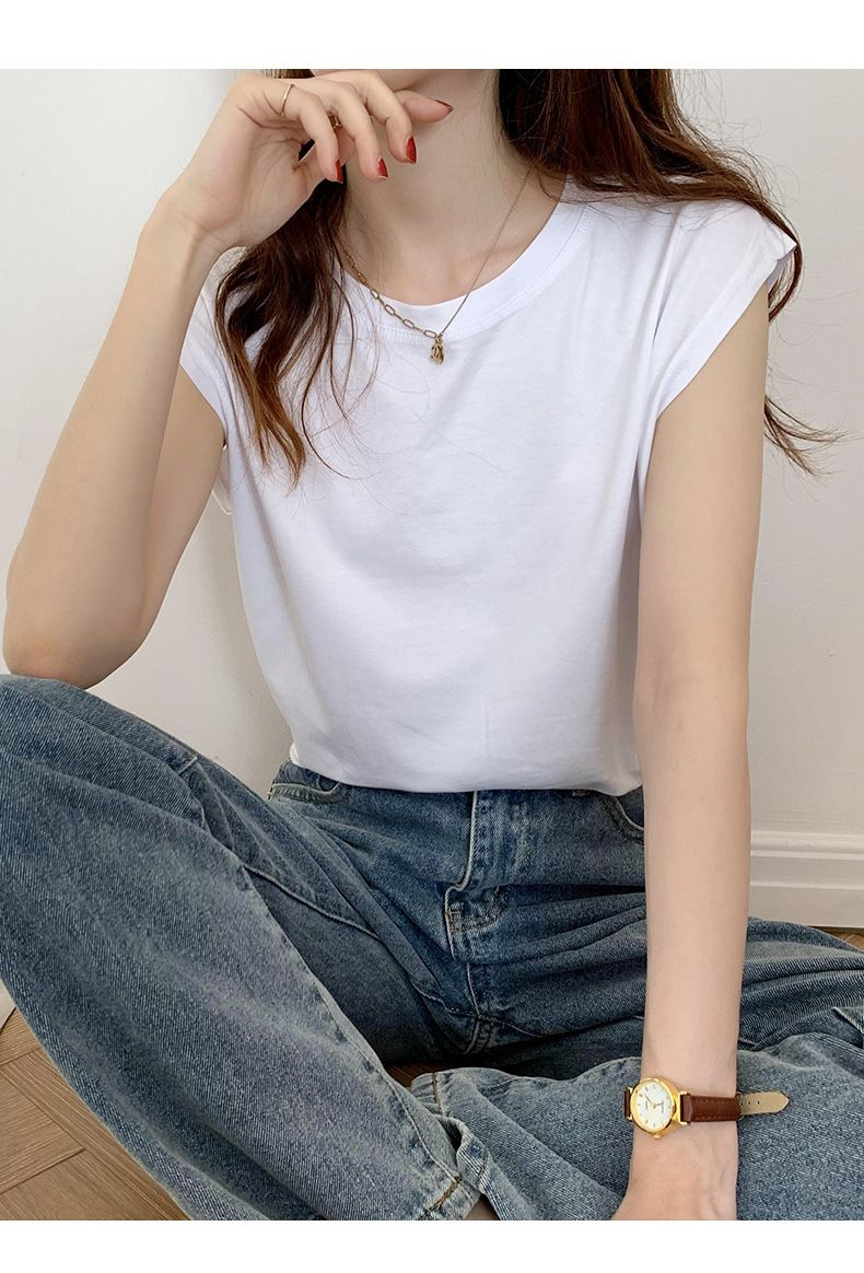 Muuv-It Women Sleeveless Tank Top Loose Shoulder Pad Design Korean ...