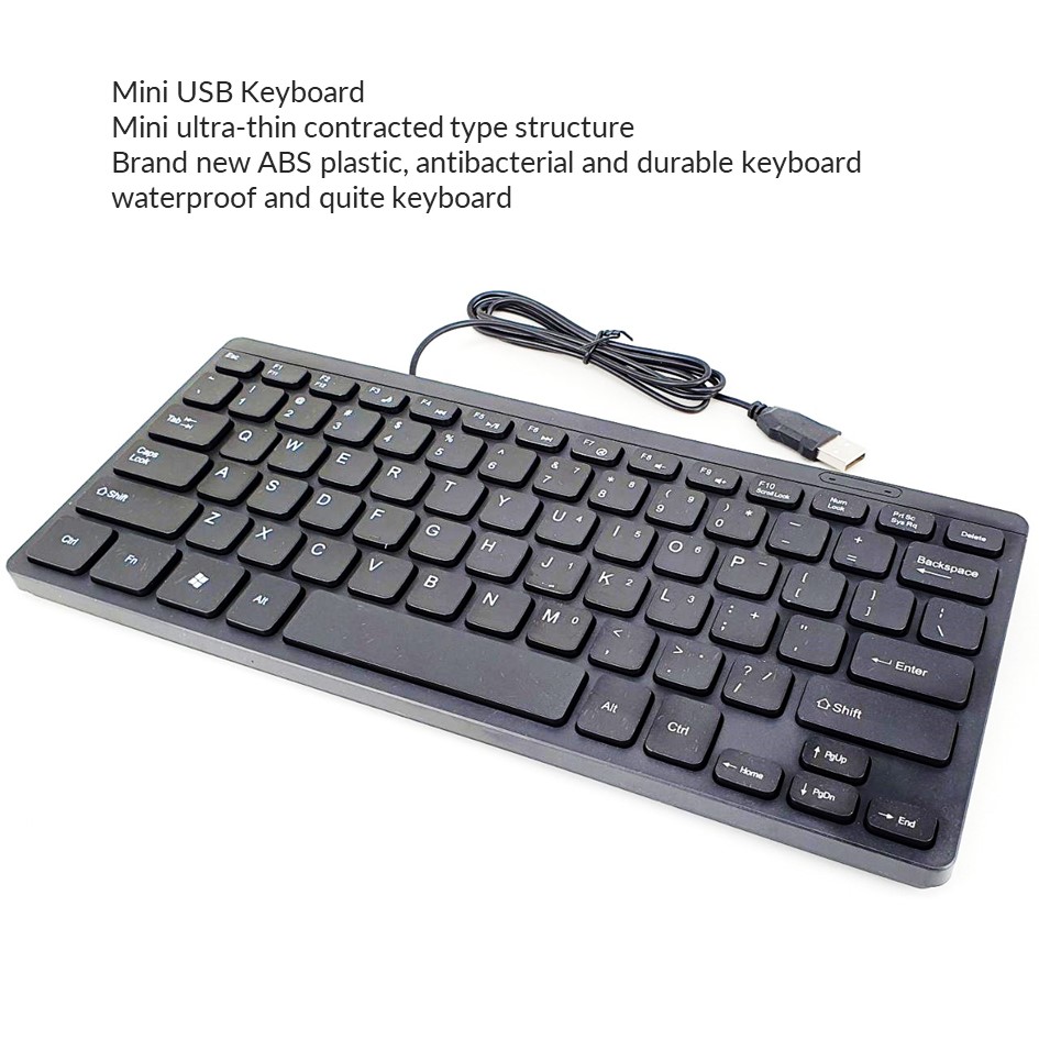 Mini Keyboard Ultra thin USB wired Black / White ( K-1000 ) | Shopee ...