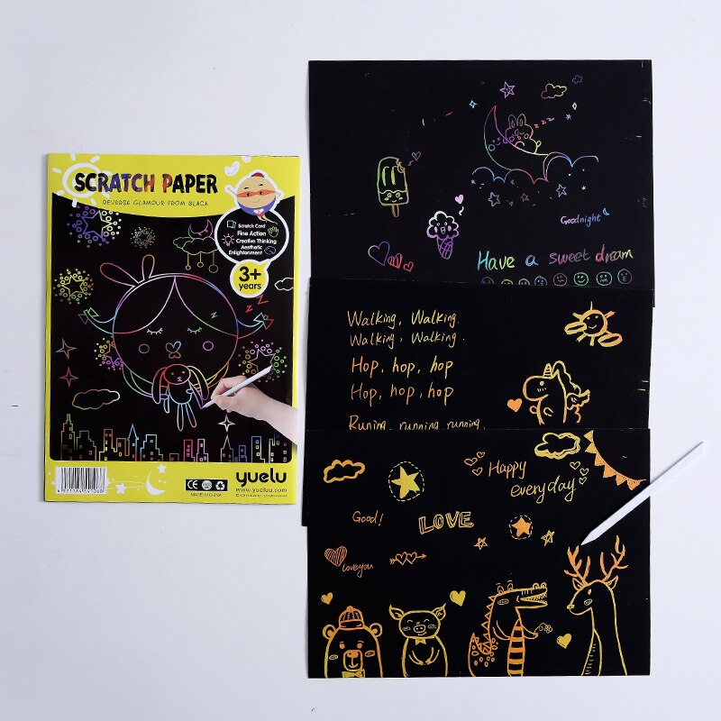 (🇸🇬 Local seller)🌈Magic Color Rainbow Scratch Paper scratch art paper ...