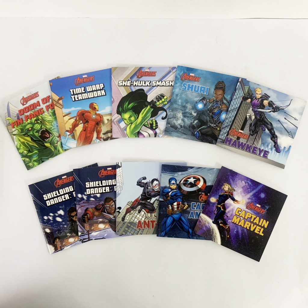 Marvel Avengers My Little Adventure Library Book Gift Set Box With 10 ...