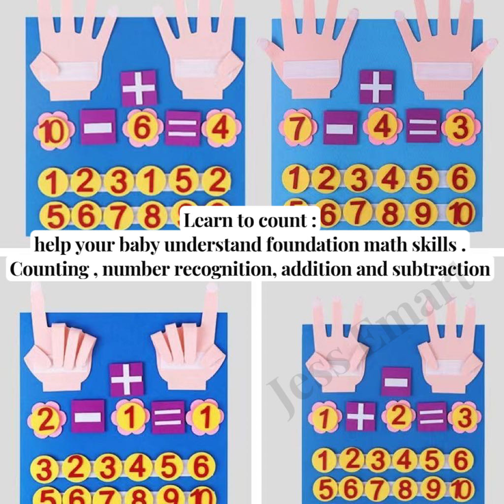 SG Stock Felt Finger Numbers Shape Math Toys / Toddler Counting Early ...
