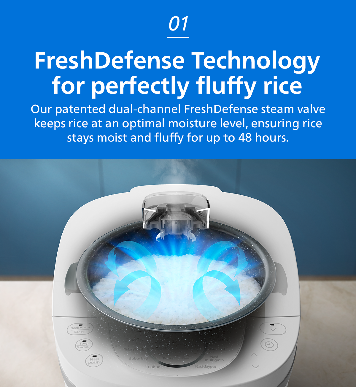 Philips HD4717/30 | Spherical Pot Digital Rice Cooker | 1.8L ...