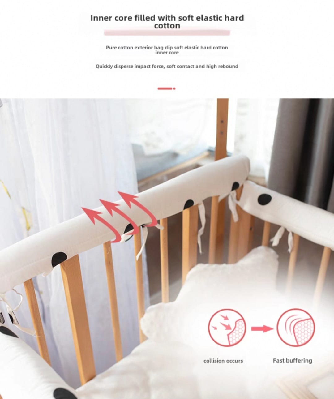 Baby Crib Rail Cover Teething Guard Cushion | Anti-Bite Bumper | 100% ...