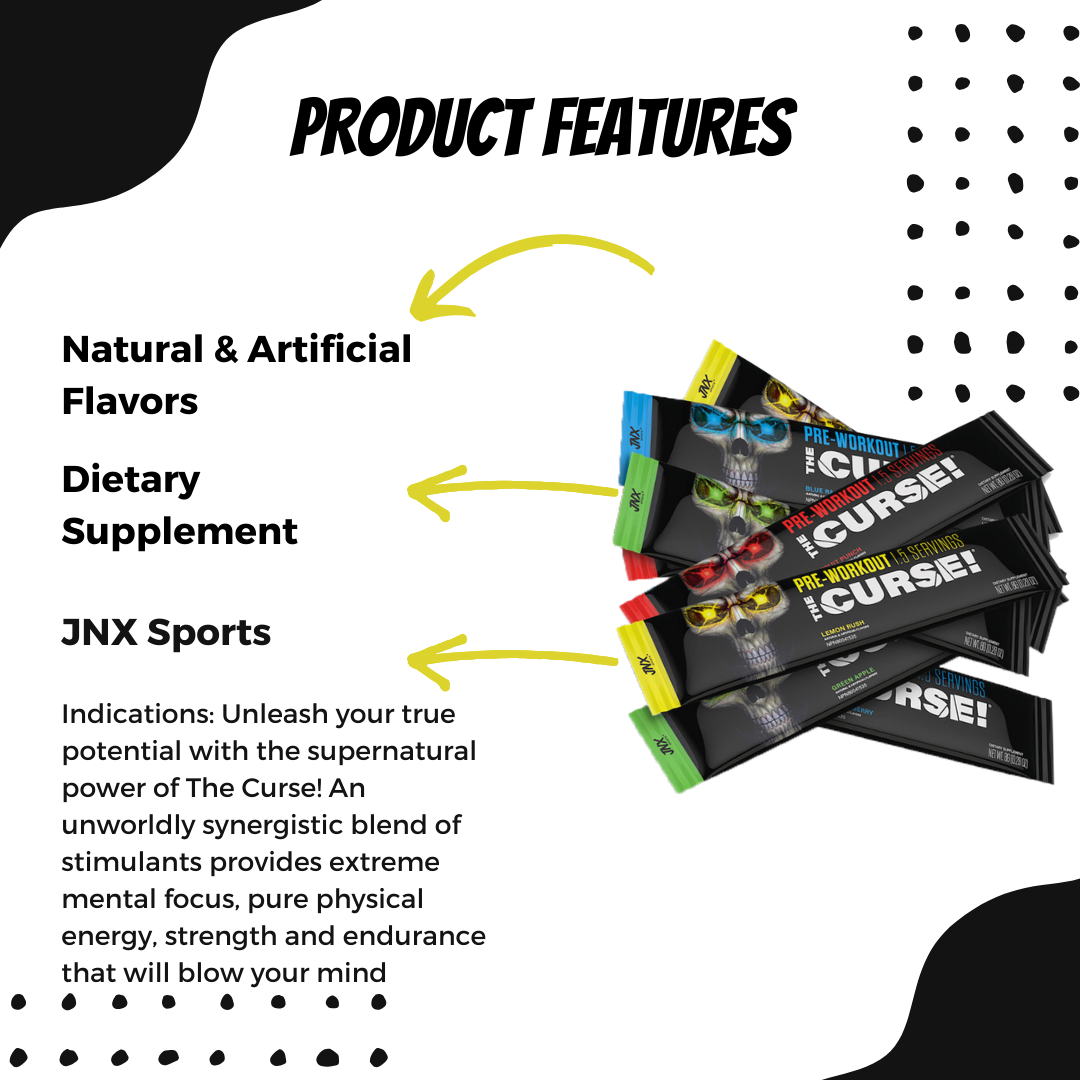 [1 serving] JNX Sports, The Curse! Pre Workout - The Ripper! Fat Burner ...