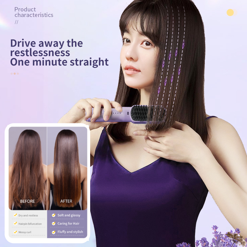 🔥【SG READY STOCK】🔥New 3200mAH Portable Straight Hair Comb USB Negative ...