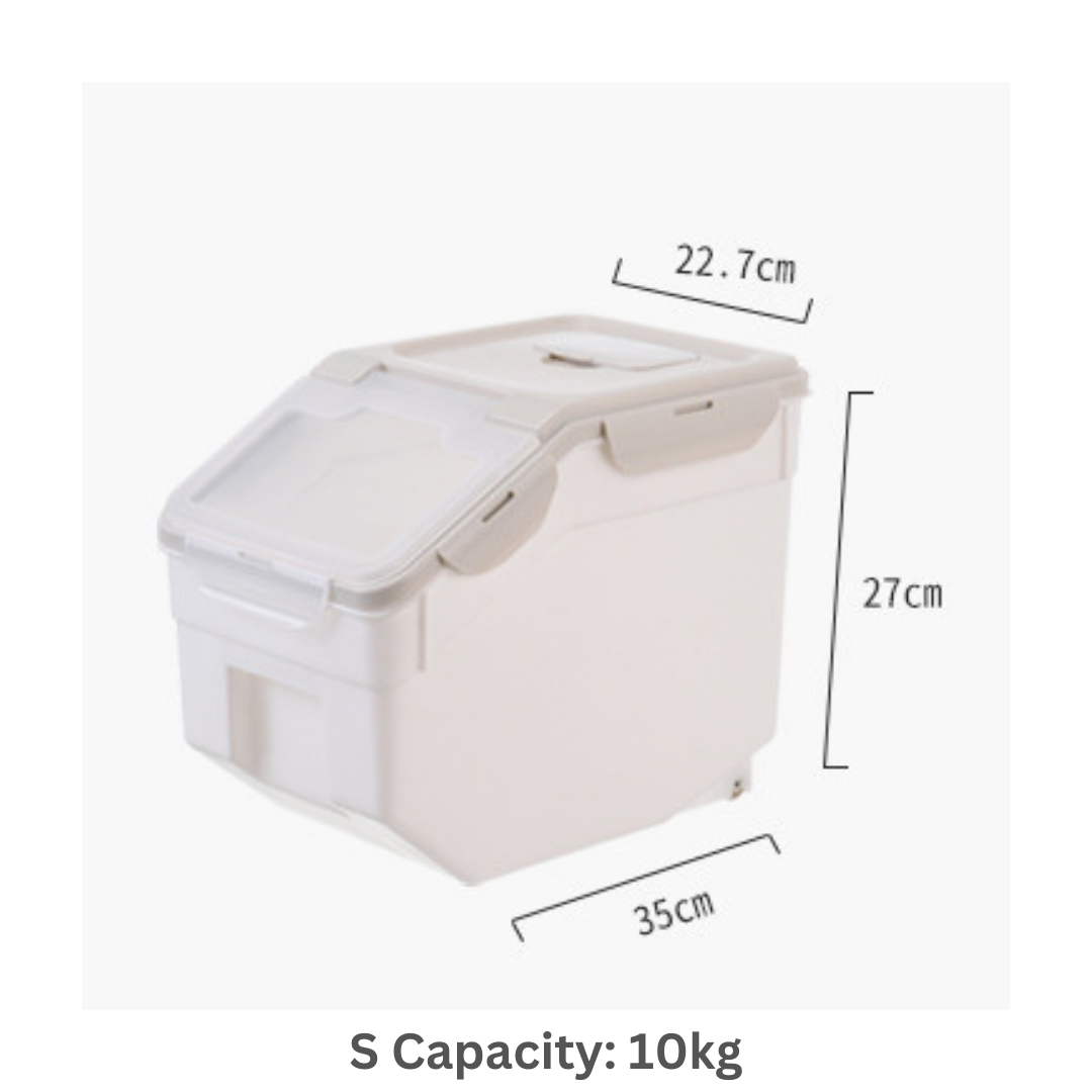 Rice Storage Container With Wheels And Scope Seal Locking Grain Storage ...
