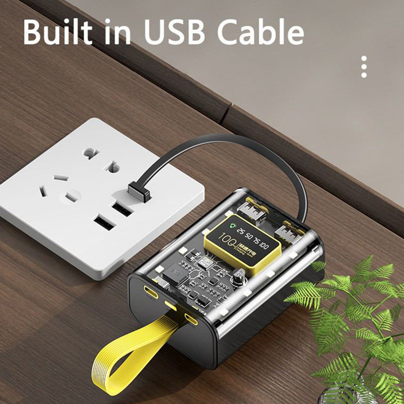 [CCC Certificate] 20000mah Powerbank Built-in 3 Cables Large-Capacity ...