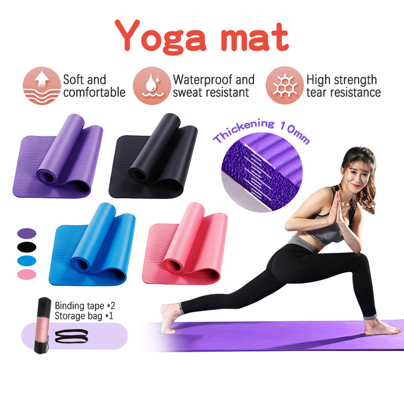 [SG] Extra Thick NBR Yoga Mat Anti-skid Sports Fitness Mat 6MM Thick ...