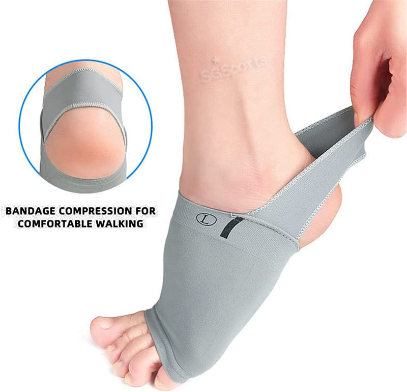 Compression Arch Support Sleeves with Gel Pad Inside Invisible Foot ...