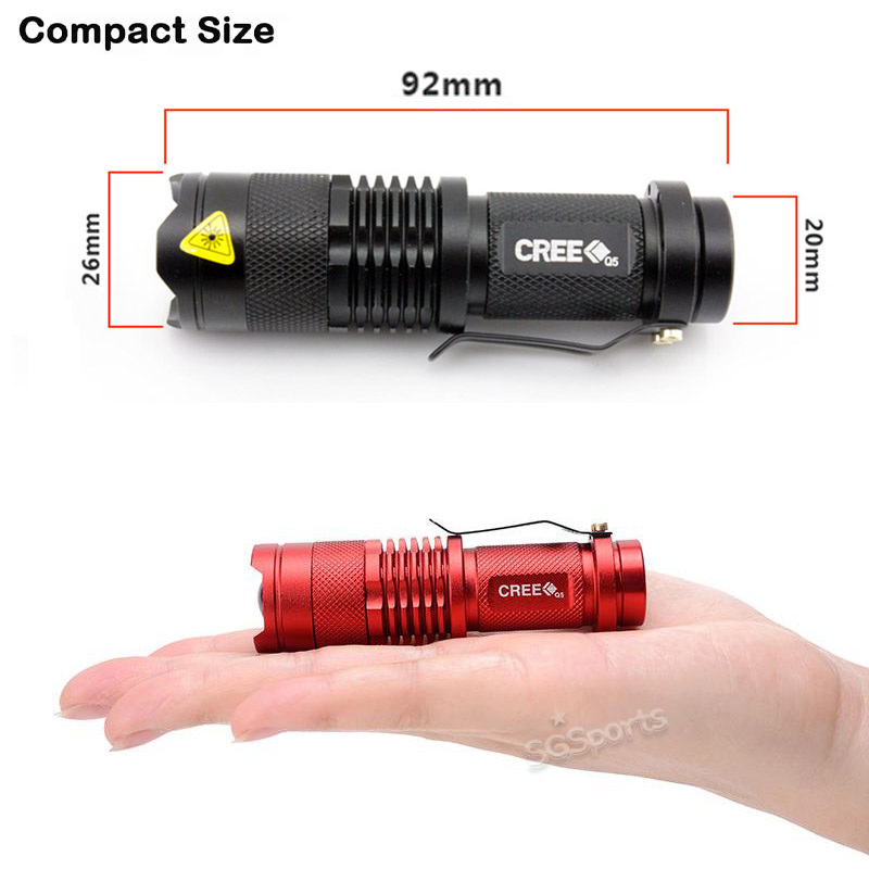 Mini LED Flashlight with Free Batteries Ultra Bright 3 modes Torchlight ...
