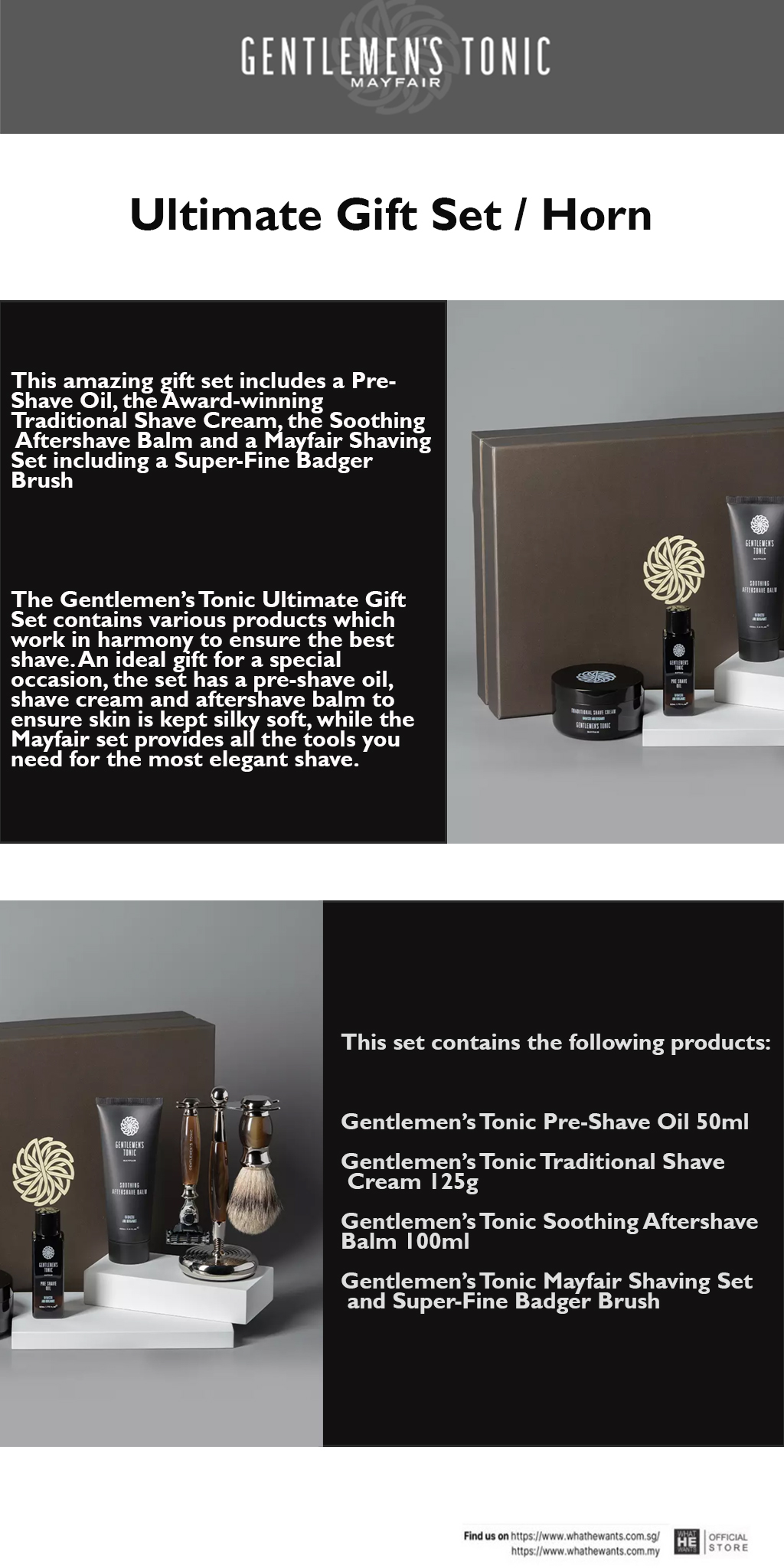 Gentlemen's Tonic Ultimate Gift Set Horn Shopee Singapore