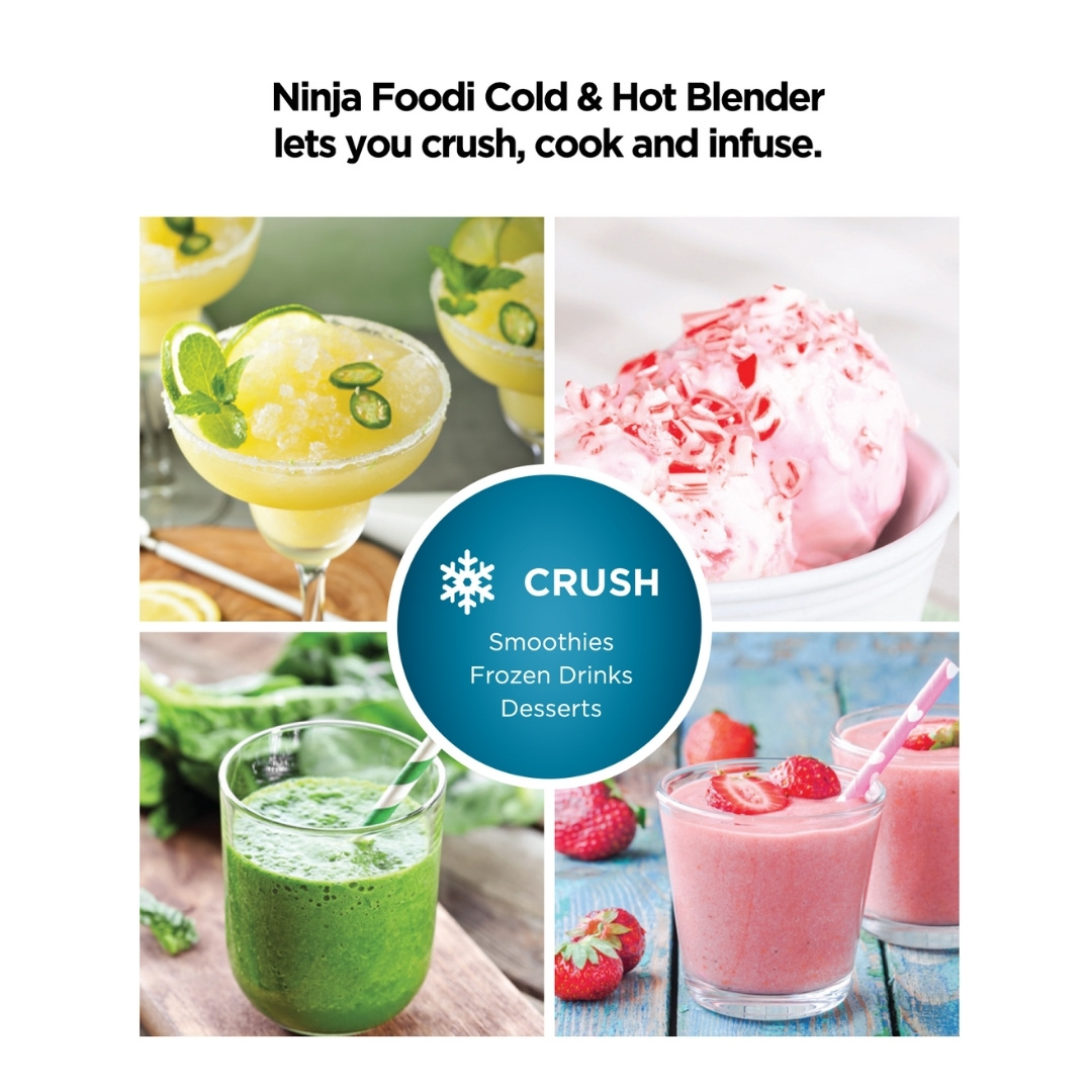 Ninja Foodi Blender & Soup Maker, 10 AutoiQ Programs, 1.7L Glass Jug