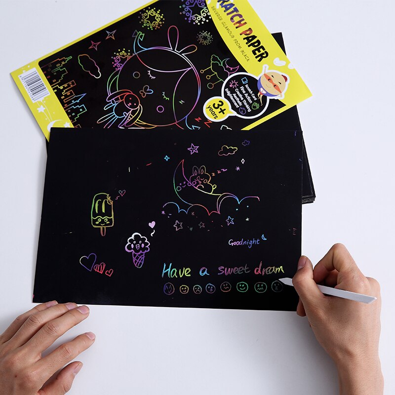 (🇸🇬 Local seller)🌈Magic Color Rainbow Scratch Paper scratch art paper ...