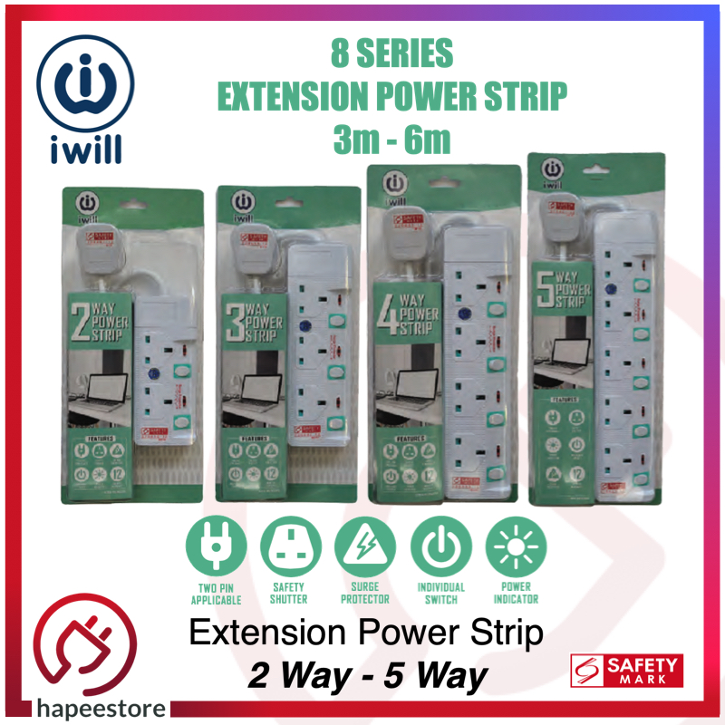 iwill Extension Wire | Power Strip | Extension Socket | Extension Plug ...