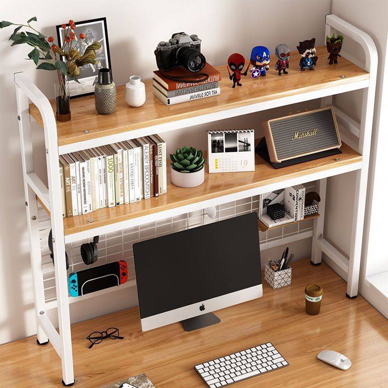 Desktop Shelf Desktop With Grid Multi-layer Shelves Computer Desk ...