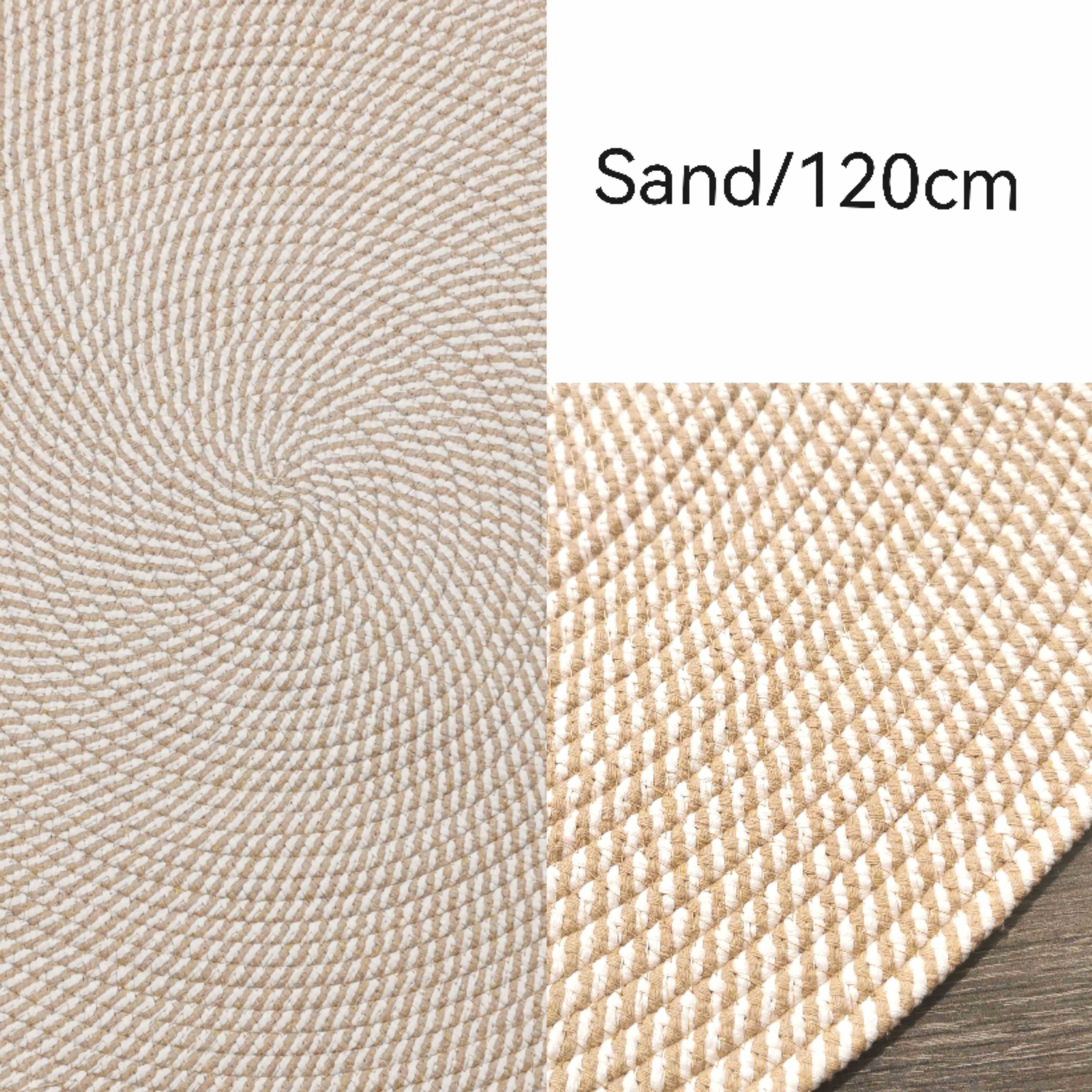 DaVee | Cotton floor mat rope woven round mat 90-120-180cm bedroom mat ...