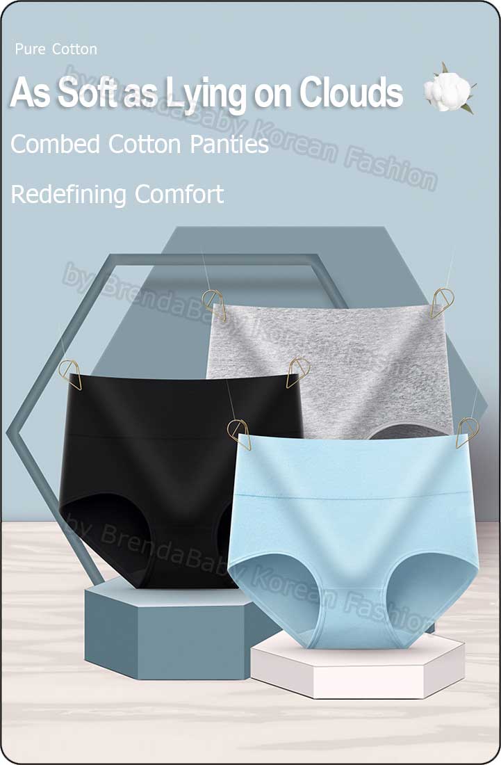 6 Pack Women's Ribbed Cotton Thongs | High Waist Seamless Panties | Plus Size Tummy Control No Show