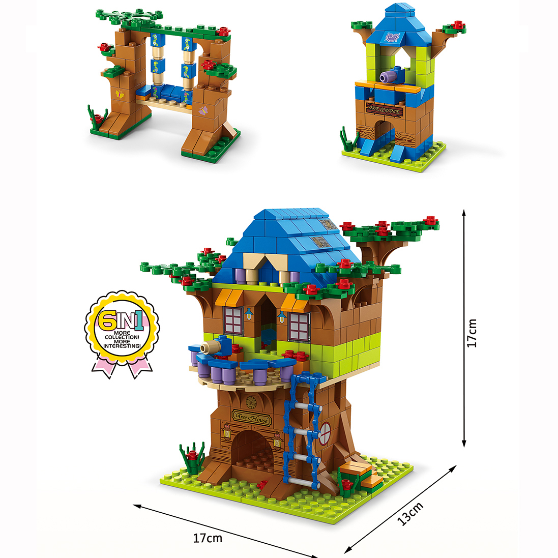 Kids 1000 Pcs Building Blocks Tree House | Shopee Singapore