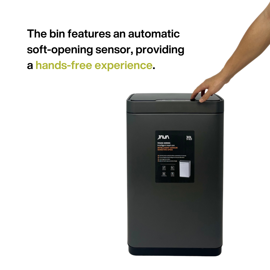 JAVA Dustbin | VEGAS | JH8828 | 30L, 50L | Sensor Bin | Trash Bin ...
