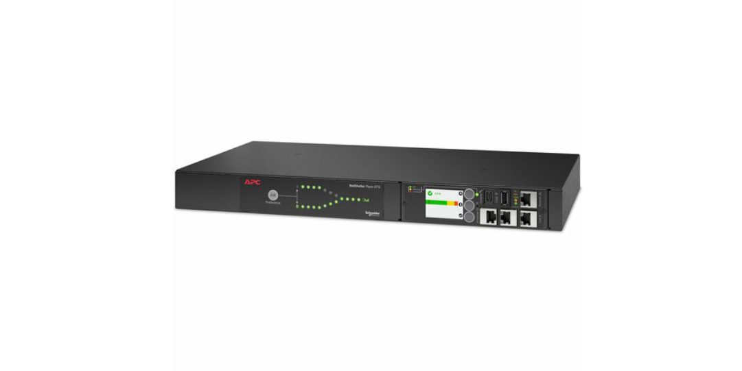 APC RACK ATS G3, 230V, 16A, C20 IN, (8) C13 (1) C19 OUT P/N: AP4423A ...