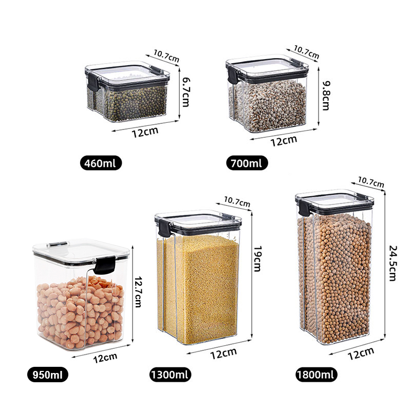 Stackable Airtight Food Container (Locking Clips)/Food Storage Airtight ...