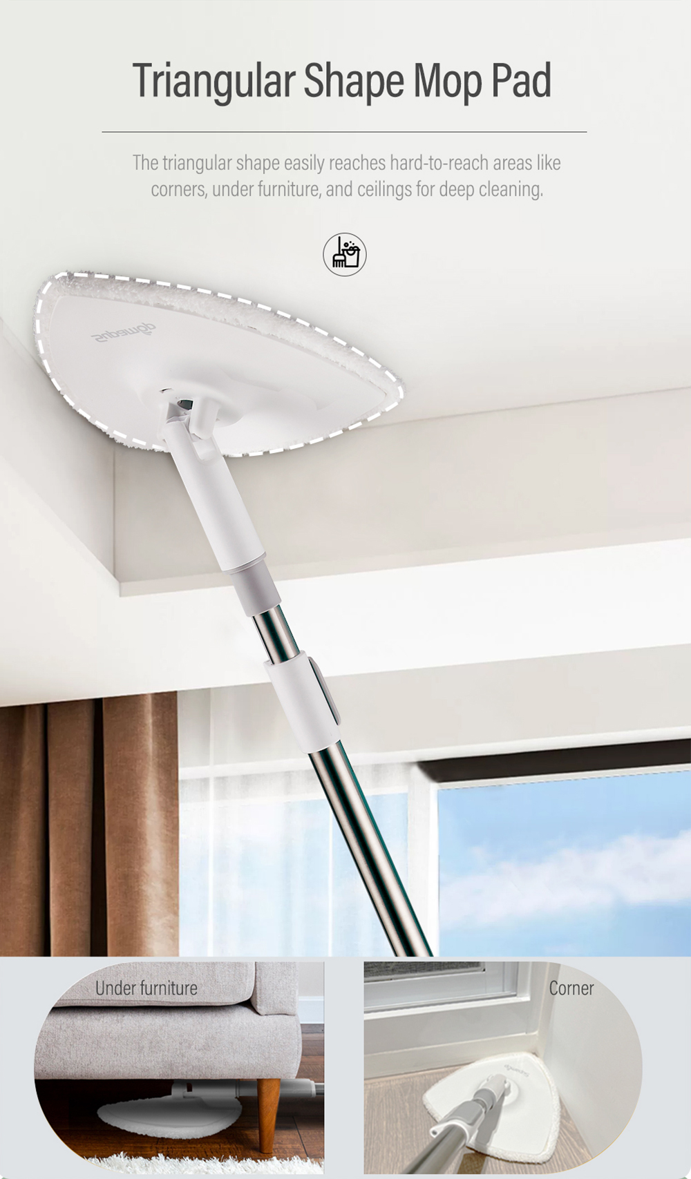 Supamop F104 Extremely Clean Spin Mop Set Clean and Dirty Water ...