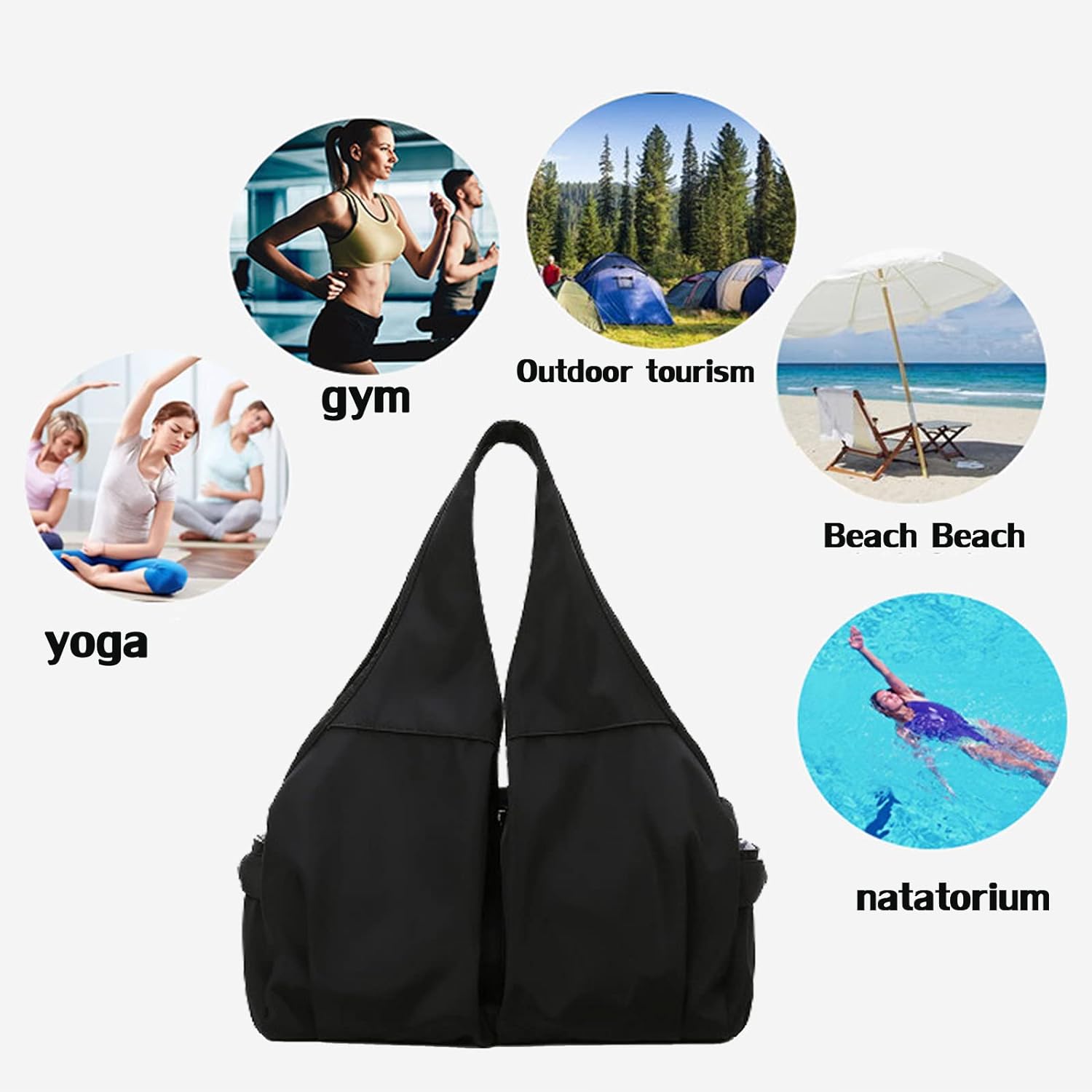 Yoga Sports Bag Dry Wet Separation Travel Duffel Bag Oxford Waterproof ...