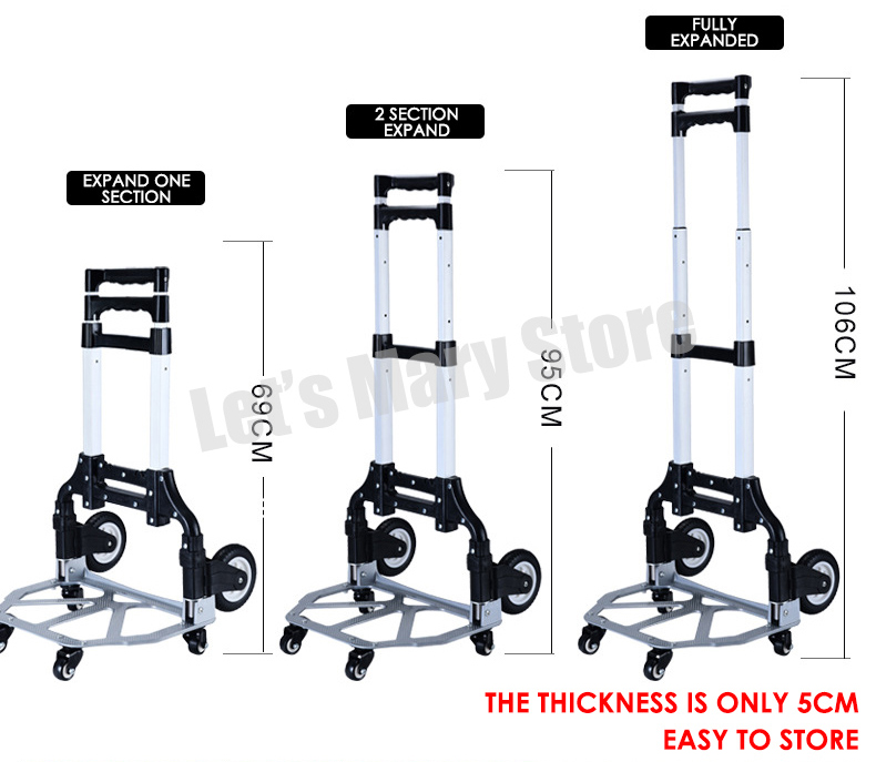 Foldable Hand Cart (Type E) / Trolley / Let's Mary Store | Shopee Singapore