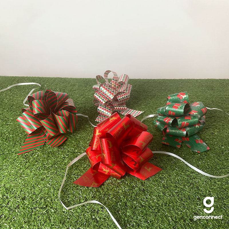 [3 PCS Bundle]Exclusive Christmas Ribbon Pull Bow Ribbon Gift Wrapping ...