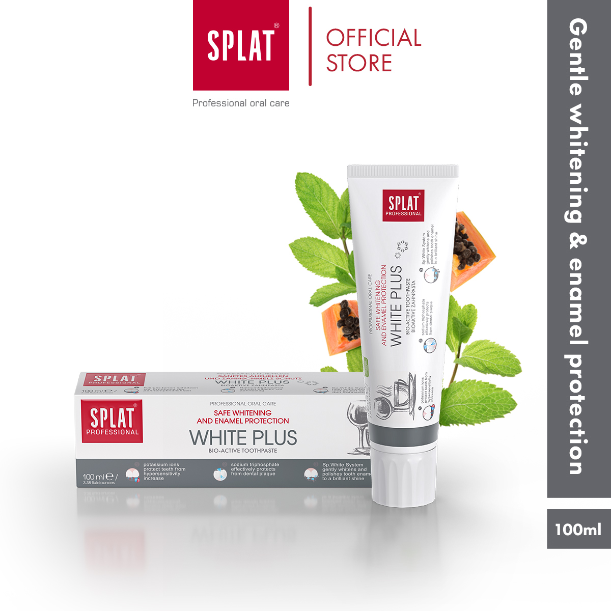 SPLAT Professional Series White Plus Toothpaste 100ml | Shopee Singapore