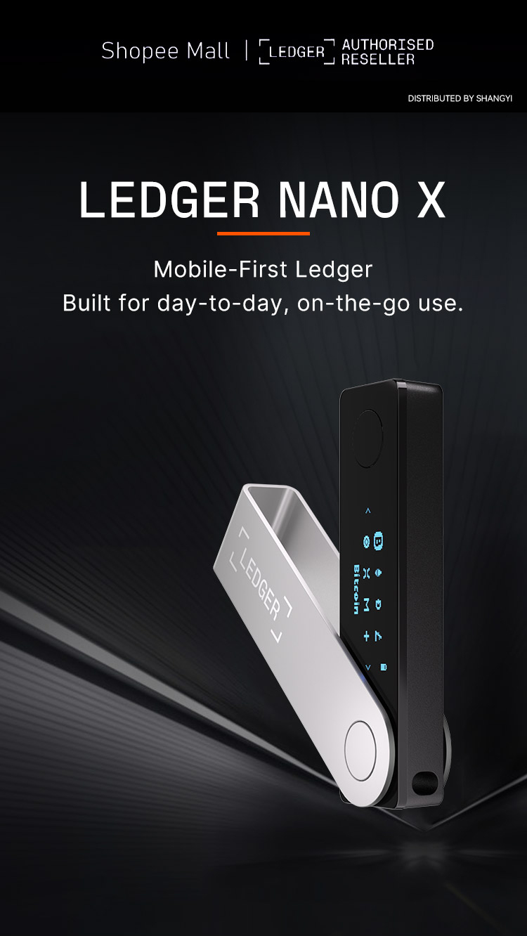 Official Authorized Retailer]Ledger Nano X Crypto Cold Hardware Wallet -  Bluetooth | Shopee Singapore