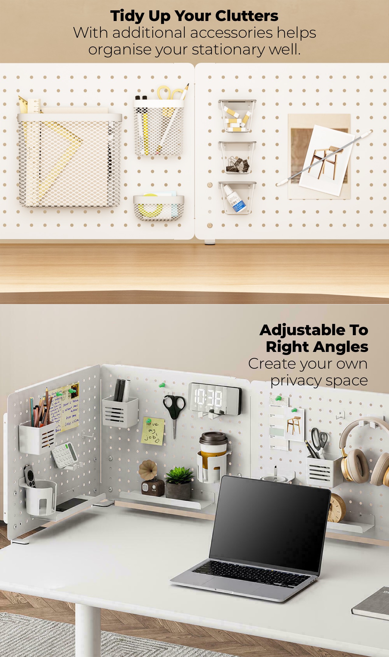 Squirrey Orgnx Accessories [ Pegboards, Various Accessory, Clamp Mount